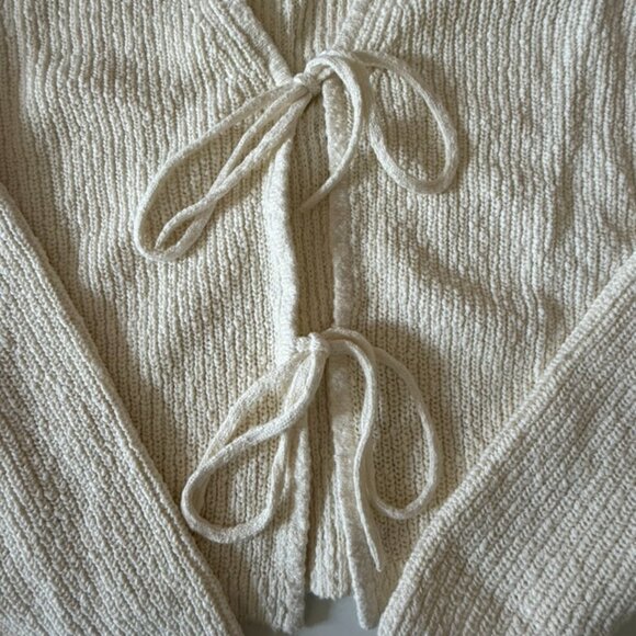 NWOT Tie Front Cotton Cardigan from & Other Stories - Picture 4 of 6